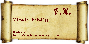 Vizeli Mihály névjegykártya